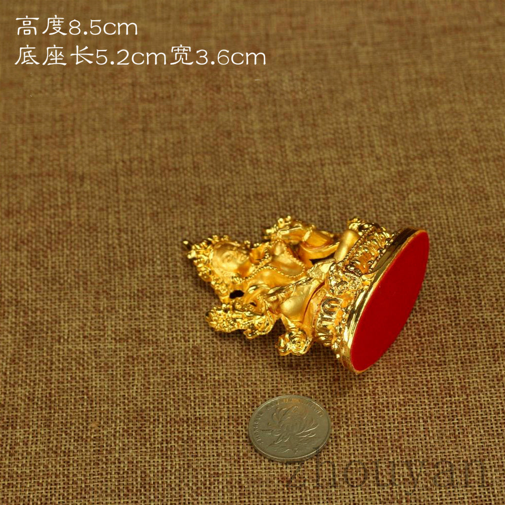 BLESSED TIBETAN BUDDHA GOLD GILT STATUE: GODDESS GREEN TARA FEMALE Protect