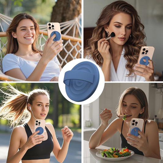Magnetic Phone Grip Ring Holder, Liquid Silicone Magnet Cell Phone Grip Finger L