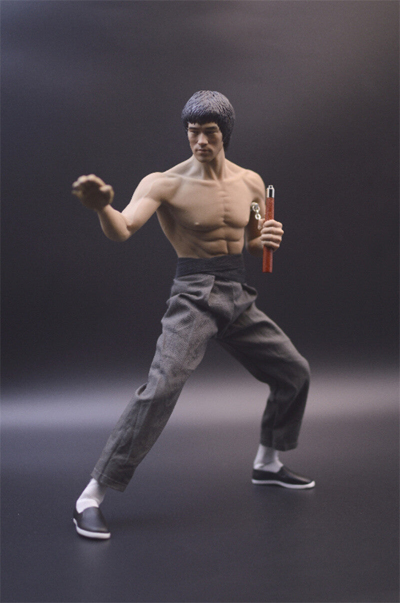 New 1/6 Bruce Lee Full Set Movable Figure Model Toy with Head Body Clothes Stock
