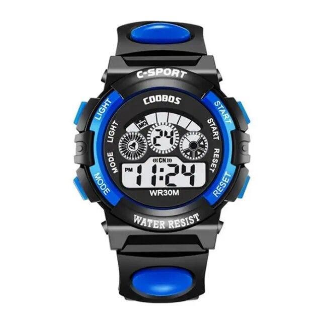 Waterproof Kids Digital Electronic Watch Children Boys Girls Sports LED Watches