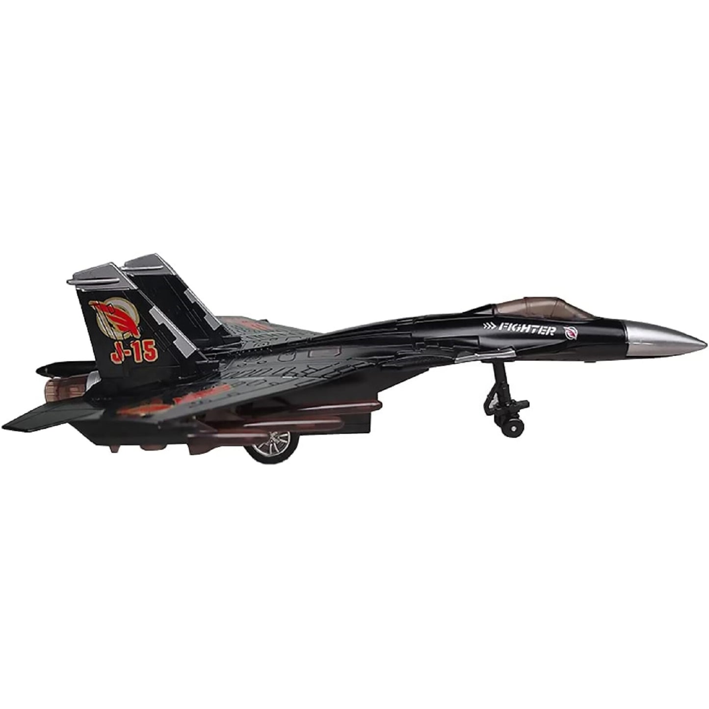 1/100 Fighter Aircraft J15 Jet Lights & Sounds Alloy Model W/ Display Stand b