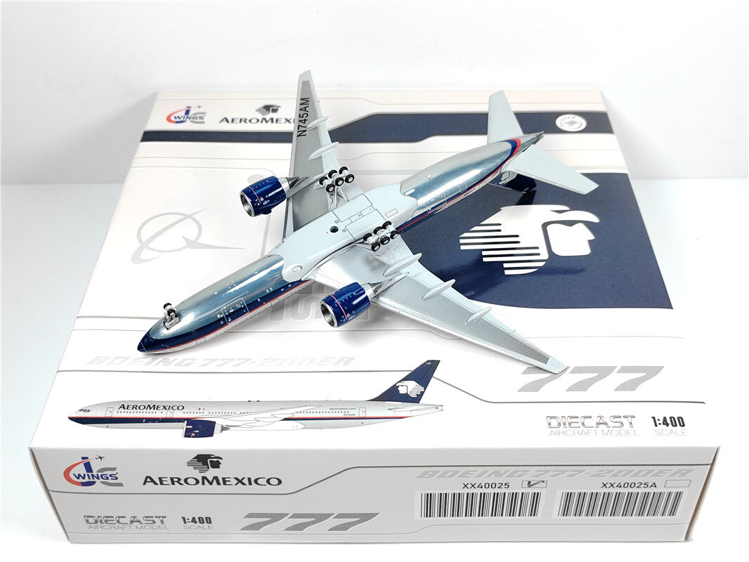 1:400 JC Wings AEROMEXICO BOEING B777-200ER Passenger Airplane Diecast Model