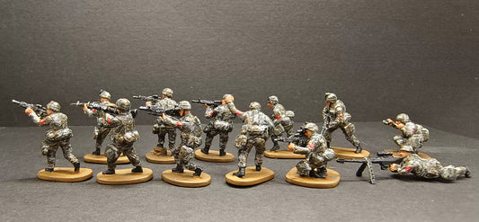 1/72 China PLA Soldiers Camouflage Color 12man handpainted Model *H030