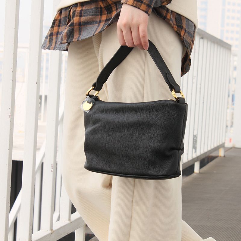 Soft Genuine Leather Handbags Bag Shoulder Bag Cowhide Crossbody Purse 27*9*18CM