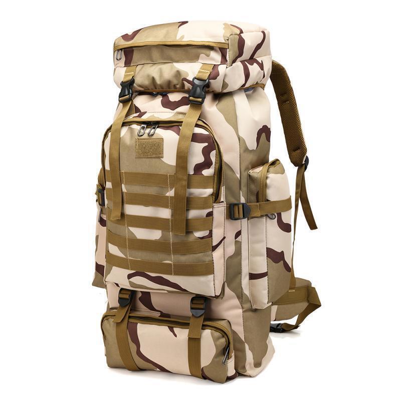 80LTactical Backpack Oxford Men Camping Hiking Hunting Bag Traveling Backpack