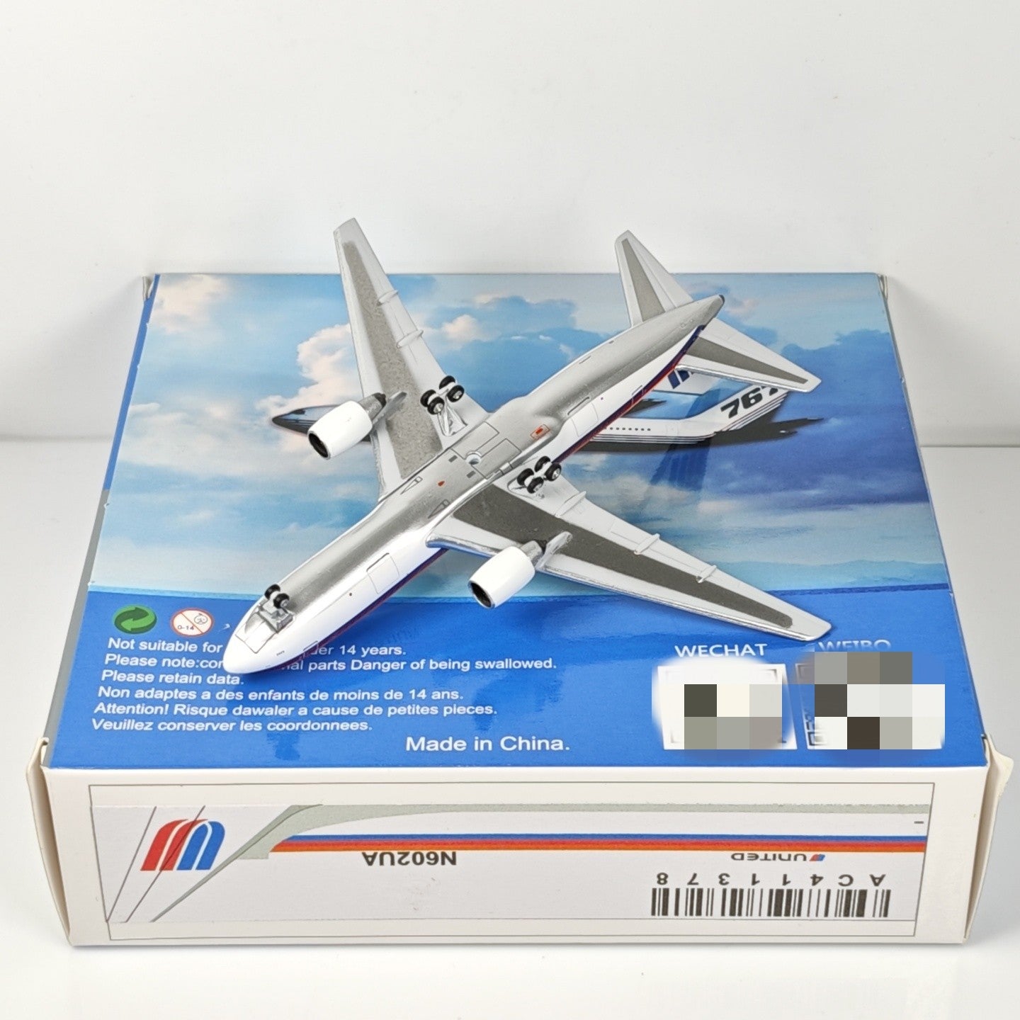 1:400 Aeroclassics United Airlines Boeing 767-200 Passenger Plane Diecast Model
