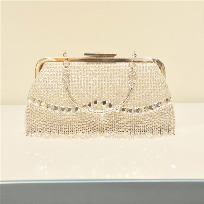 Women's Evening bag Clutch Bags Wedding Lock Bag Chain Tassel Shoulder Bags