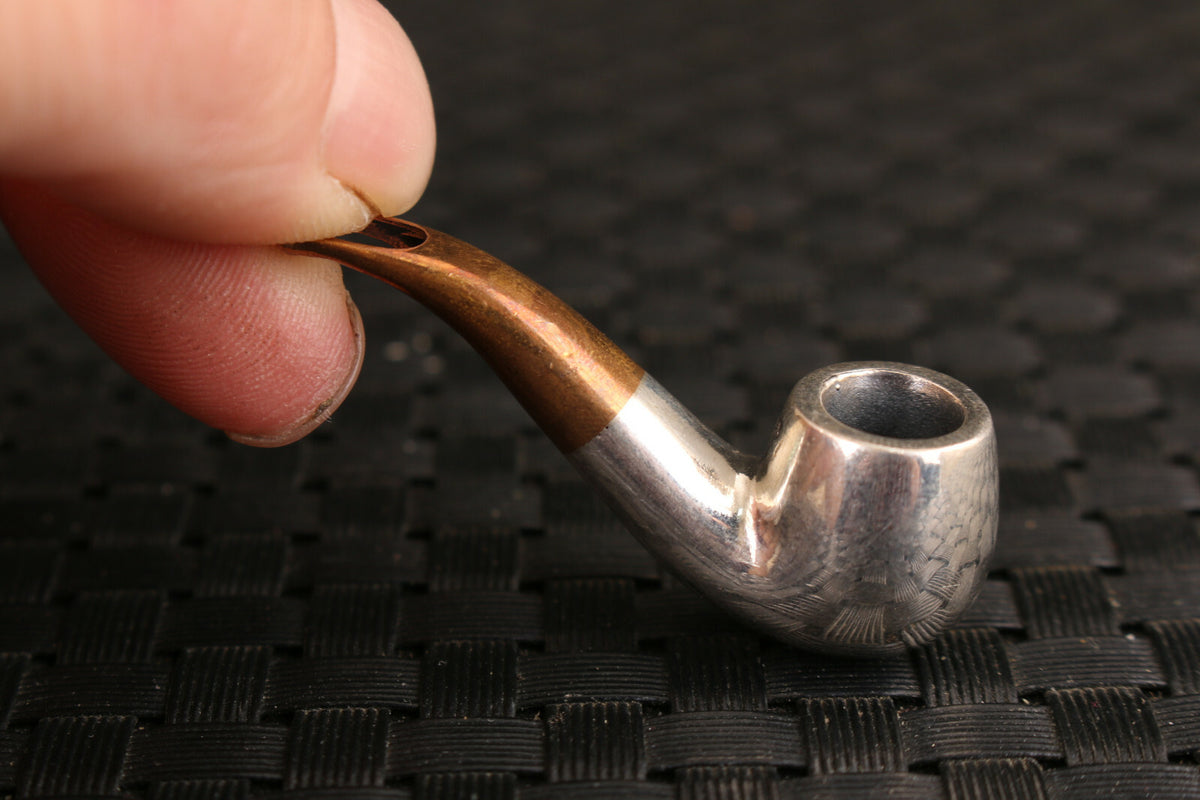 useful solid silver Handmade slippy smoking tool pipe can be used