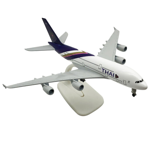 1/400 20cm Aircraft Thai Airways A380 Alloy Plane Model Static Display Craft