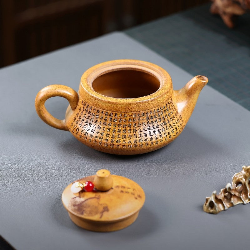 Handmade Tea Pot True Yixing Zisha Duan Clay Master Pot With Certificate Paper