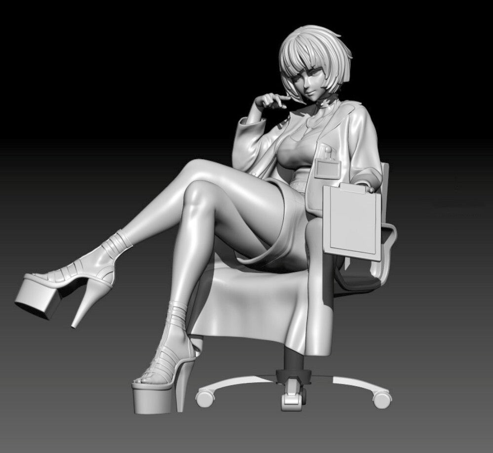 1/24 resin figures model Fantasy Japanese anime female nurse 3D print Unpainted