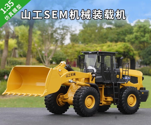 1:35 24CM SHANGGONG SEM Loader Construction Machinery Equipment Diecast Model
