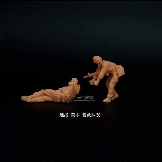 1/72 1/64 1/87 Vietnam War U.S. Army Rescue Team 2 persons Unpainted Model