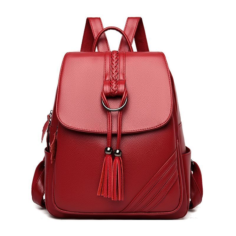 Backpacks High Quality Soft Genuine Leather Bag Traveling Pouch Soft Handle 1 PC