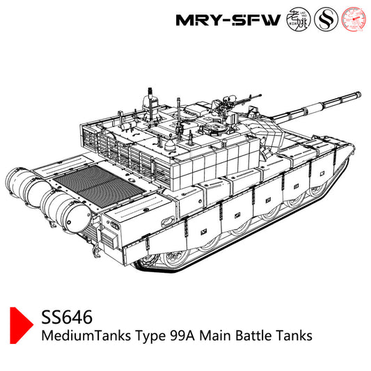 SS350646 1/350Military Model Chnia MediumTanks Type 99A Main Battle Tanks