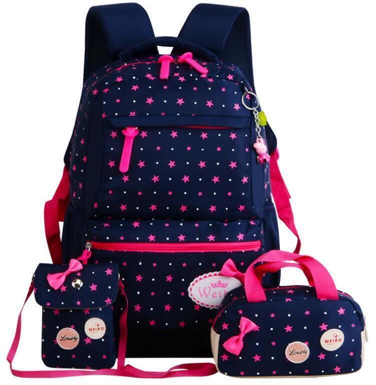 Backpack Girls Kids School Bags 3 Pcs/Set Schoolbag School Rucksack