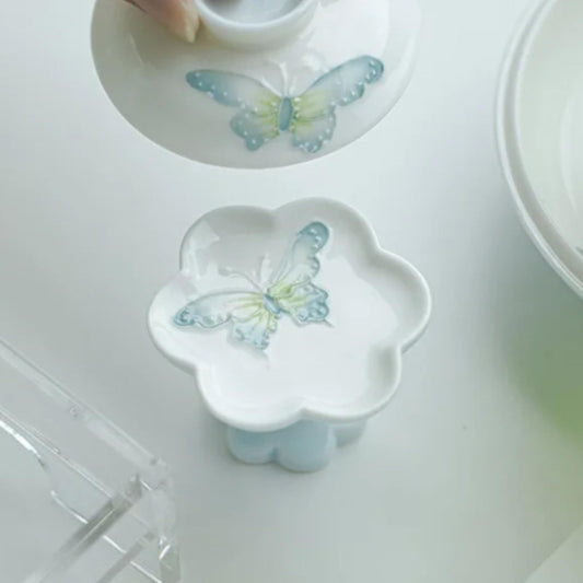 Butterfly Teapot Cover Holder Handamde tea pet 5.6cm Teapot Lid Bracket Tea Set