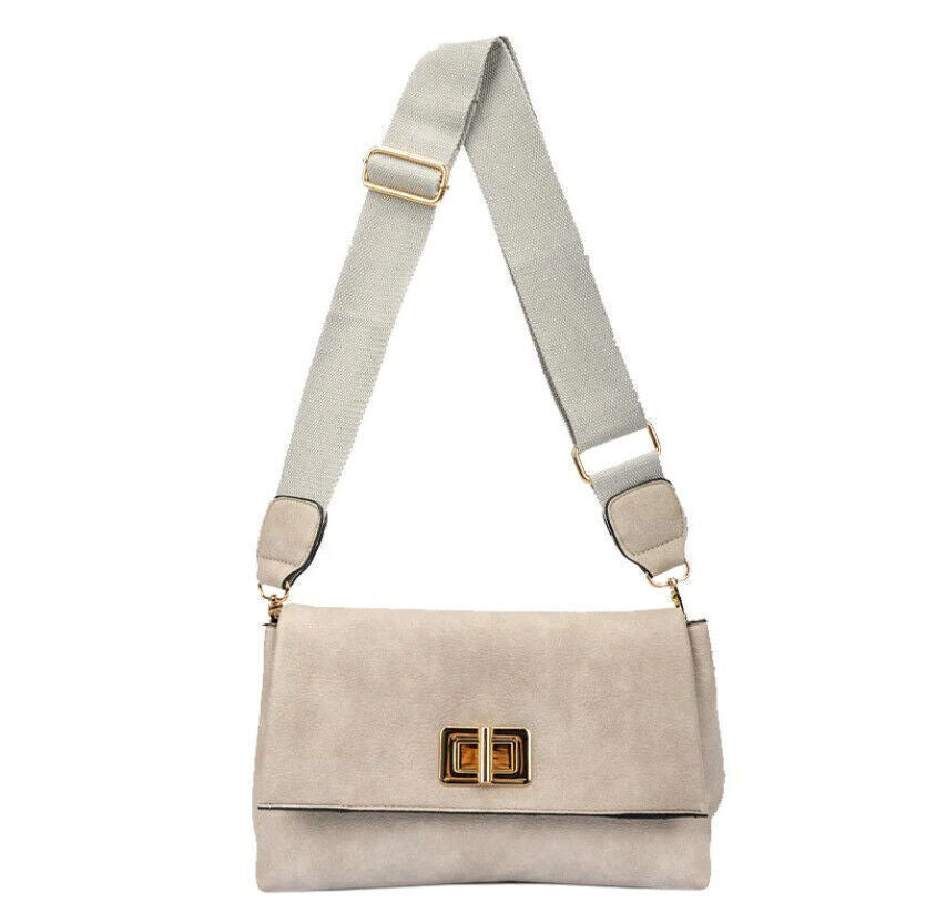Celela Women Fashion Classic Clutch Wide Strap Crossbody Handbag Purse Bags