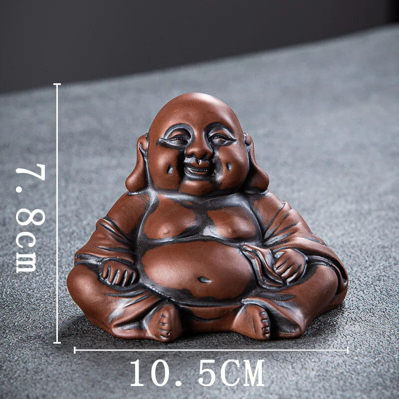 1pc 4.13" Yixing Purple Sand Tea Pet Ornaments Creative Purple Clay Decoration