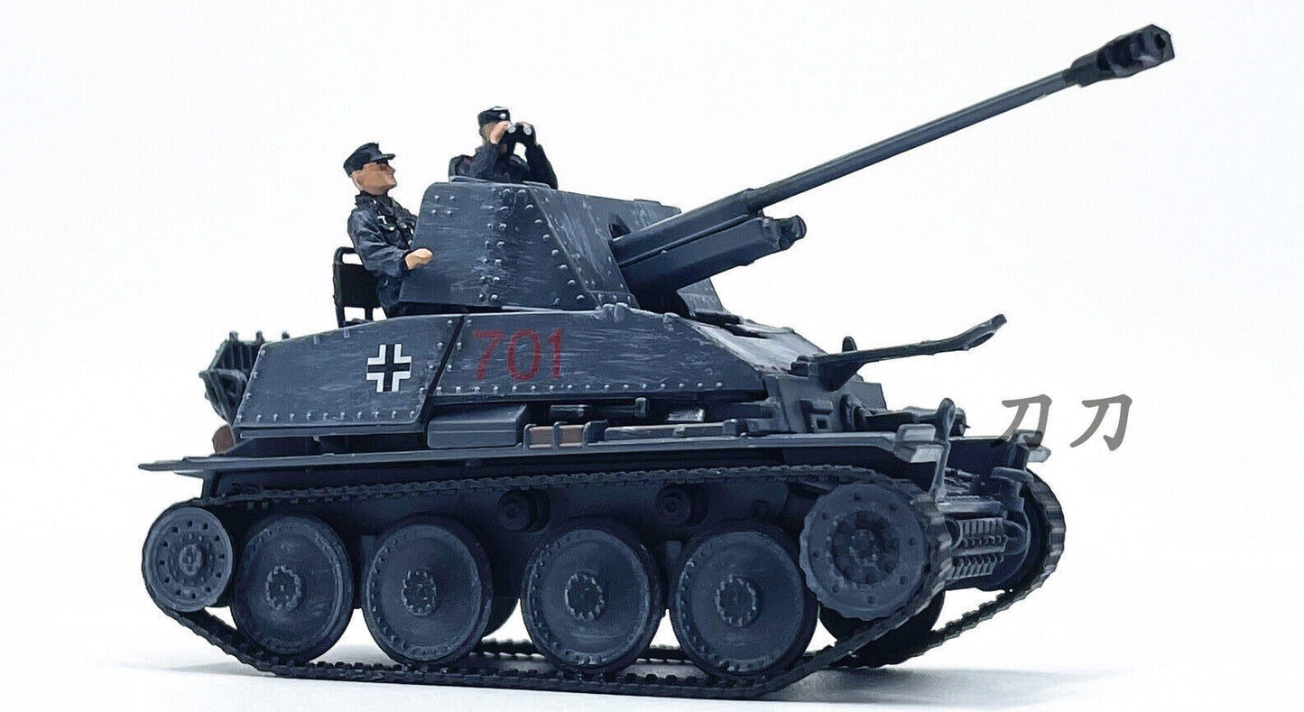1:72 German Weasel Self-propelled Anti-tank Gun 2 Troopers Gray Painting Model