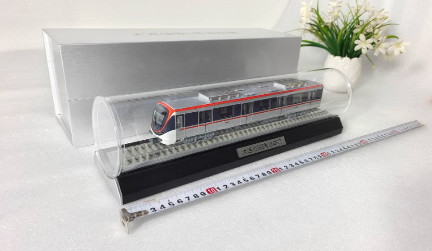 1:68 40CM Dalian Metro Line 5 Subway Vehicle Passenger Train Diecast Model