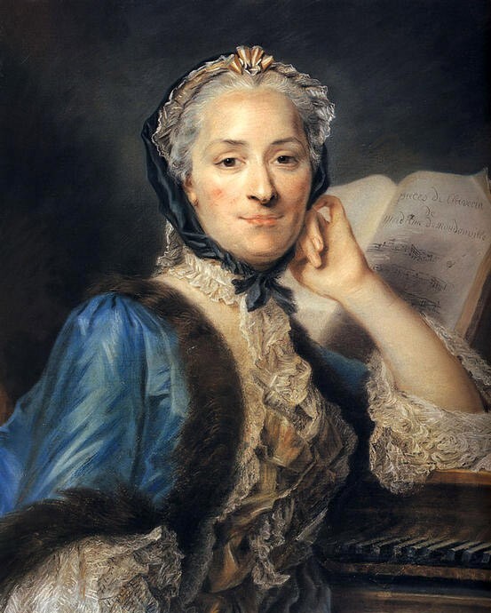 Dream-art Oil painting Maurice-Quentin-De-La-Tour-Madame-de-Mondonville canvas