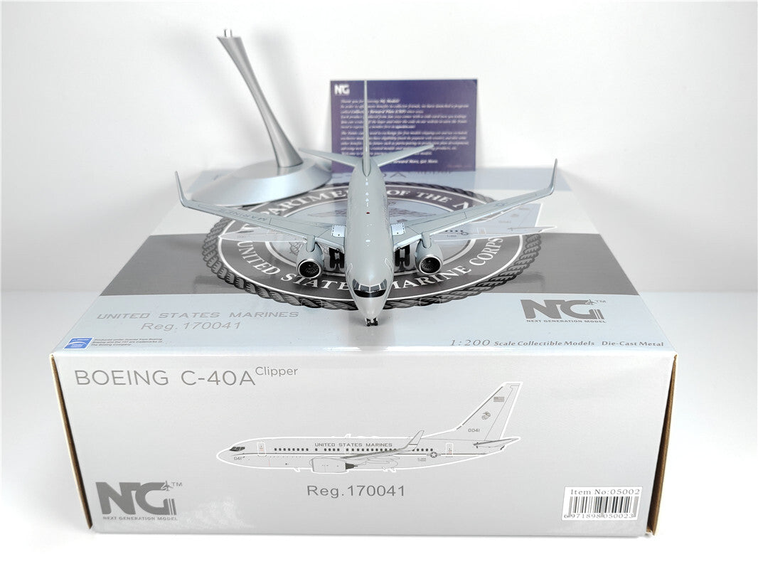 1:200 NG Model UNITED STATES MARINES C-40A Airplane Diecast Aircraft Model