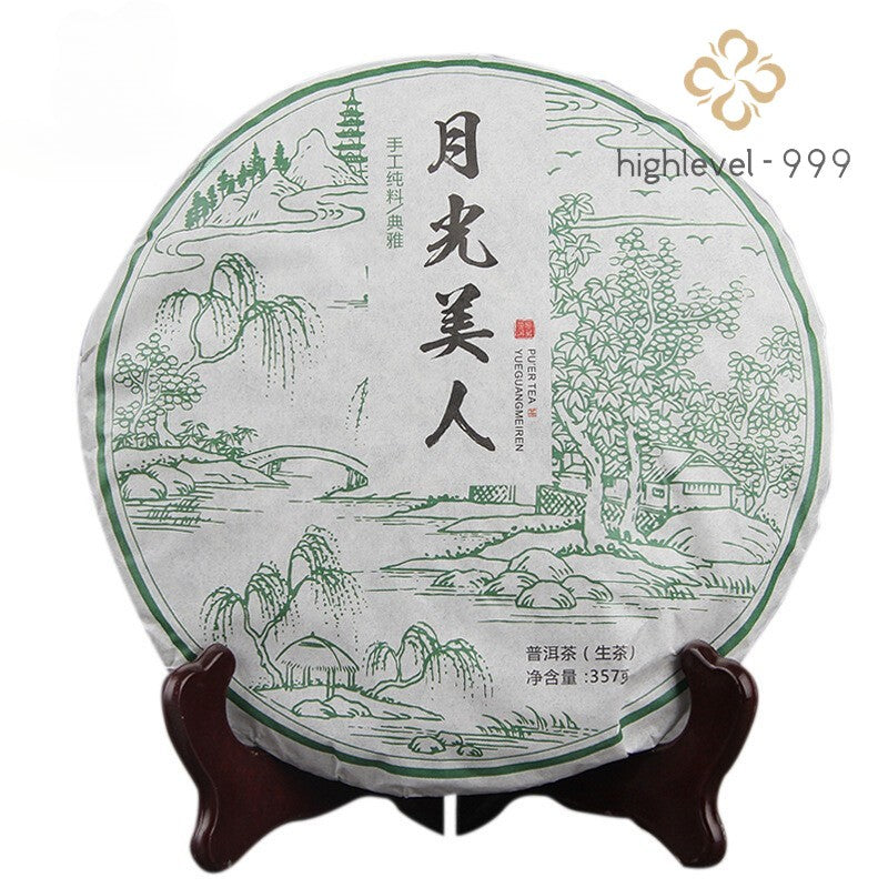 357g 2018 Pu'er Tea Moonlight Beauty Puer Moon White Pu-erh Cake Raw Puerh Tea
