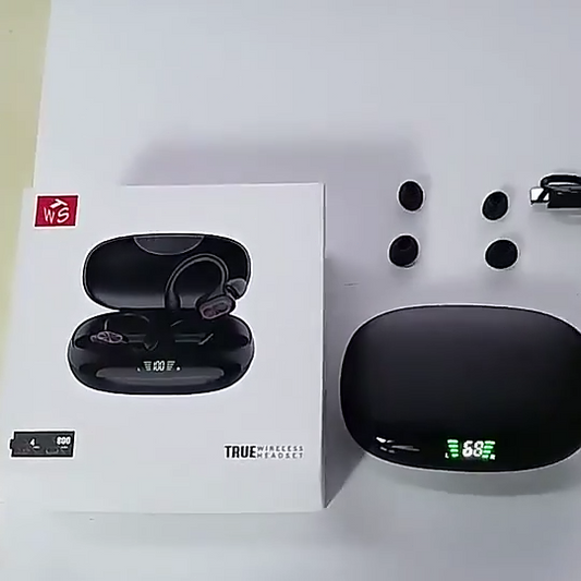 Bluetooth Headset 5.0 True Wireless Earbuds Headphones Ear Hook With Power Bank
