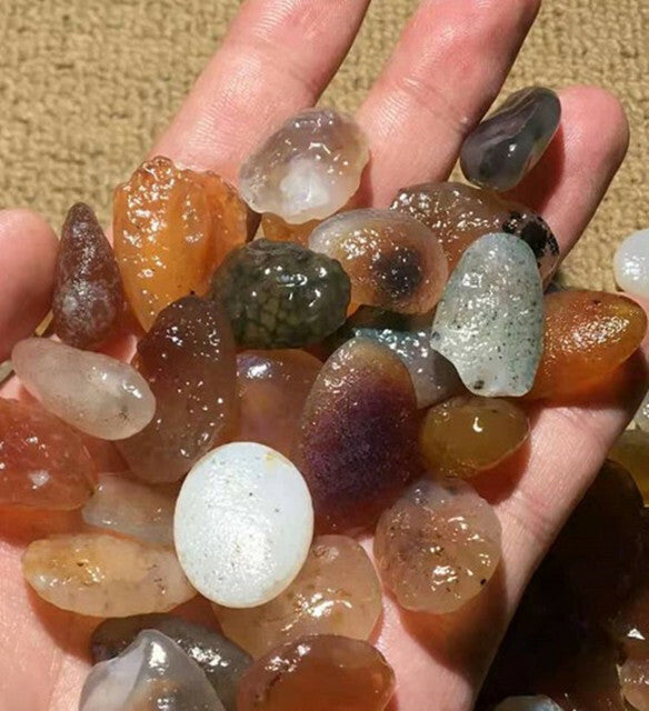 5pcs Natural Multi Colored Gobi Desert JinMai Agate - China