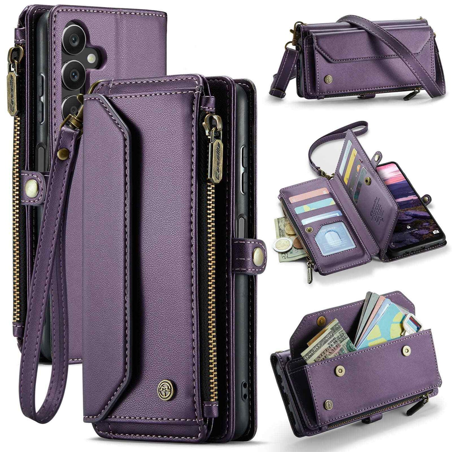 Crossbody for Samsung Galaxy A36 A56 Case Wallet 【RFID Blocking】with Card Holder