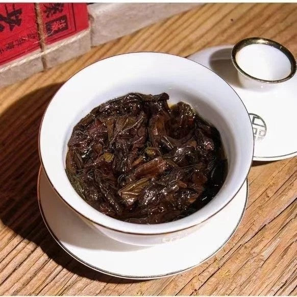 500g MengHai Puer Ripe Pu'Er Tea Brick Cooked BuLangShan Jujube fragrance tea
