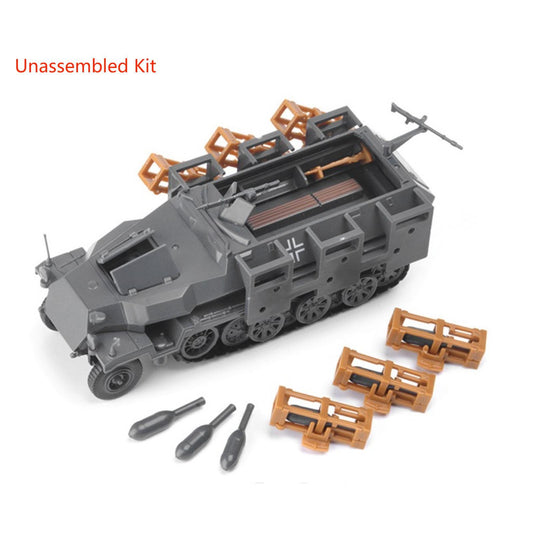 1:72 WWII Land Stuka Rocket Armored Vehicle 4D Car Model Military Ornaments DIY
