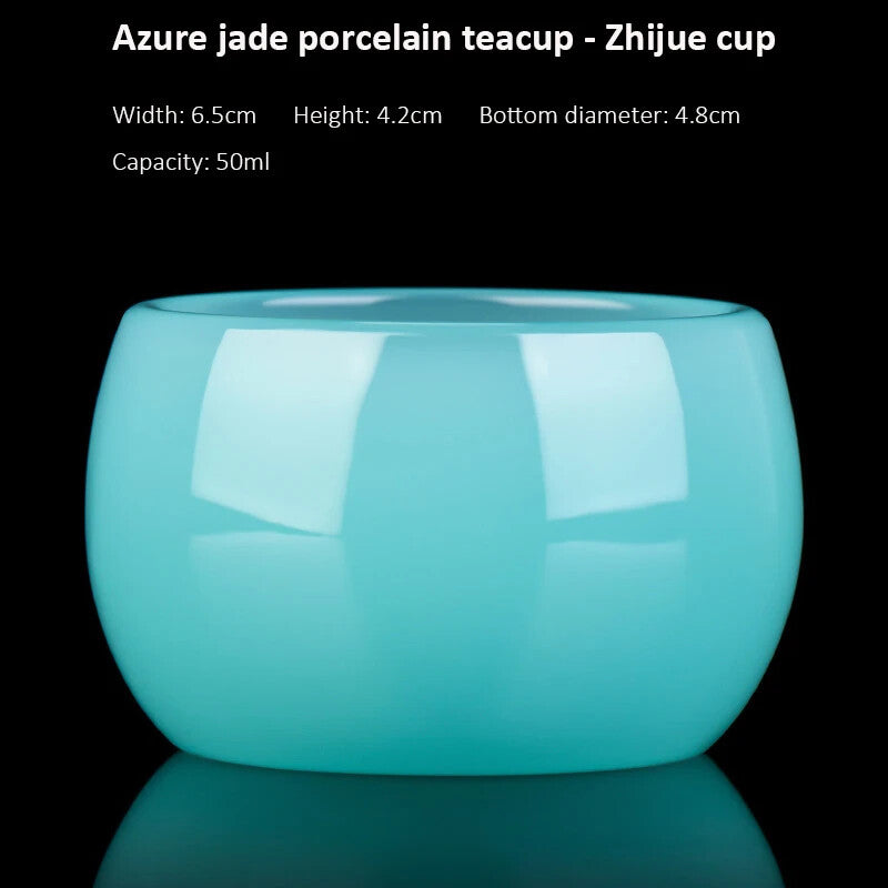Azure Jade Porcelain Teacup - Zhijue Cup Personal Cup Kungfu Tea Glass
