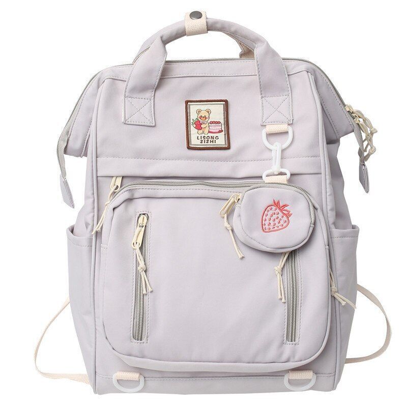 Multifunction Backpack Double Zipper School Bags Shoulder Laptop Bag 28*18*39 CM