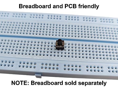 100 Pack 6mm Square Tact Momentary Switch, 3.5mm Button Height-Breadboard & PCB