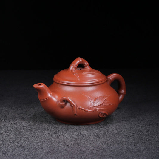 Chinese Yixing Zisha Clay Handmade Exquisite Teapot (竹韵 底款:景舟制壶)