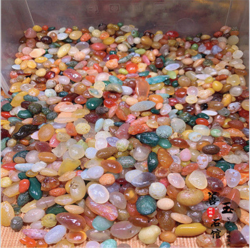 100g Natural Multi Colored Gobi Desert JinMai Agate - China AAA