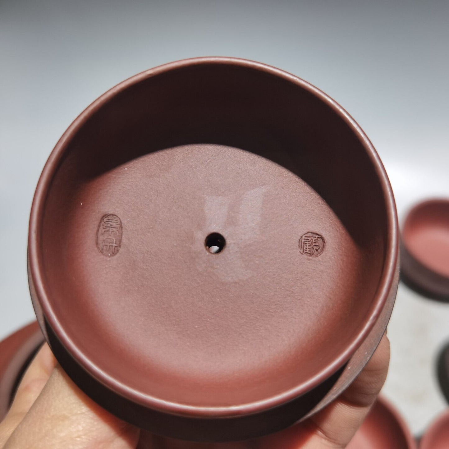 Chinese Yixing Zisha Clay Handmade Exquisite Teapot (方圆套壶 低款:顾景舟 )