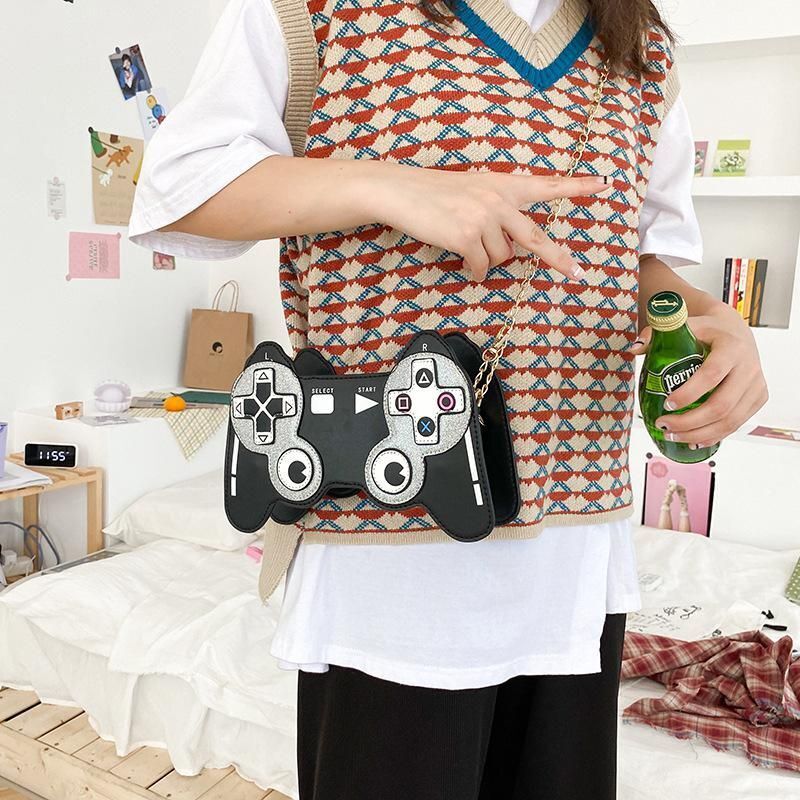 Synthetic Leather Messenger Bag Small Chain Shoulder Crossbody Purse 16*24*7 CM