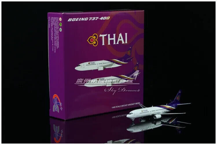 1:400 JC Wings THAI BOEING 737-400 Passenger Airplane Diecast Aircraft Model