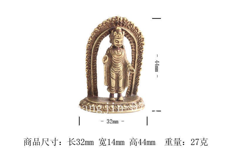 5CM Old Chinese Dynasty Bronze Buddhism Guanyin Kwanyin Buddha Statue
