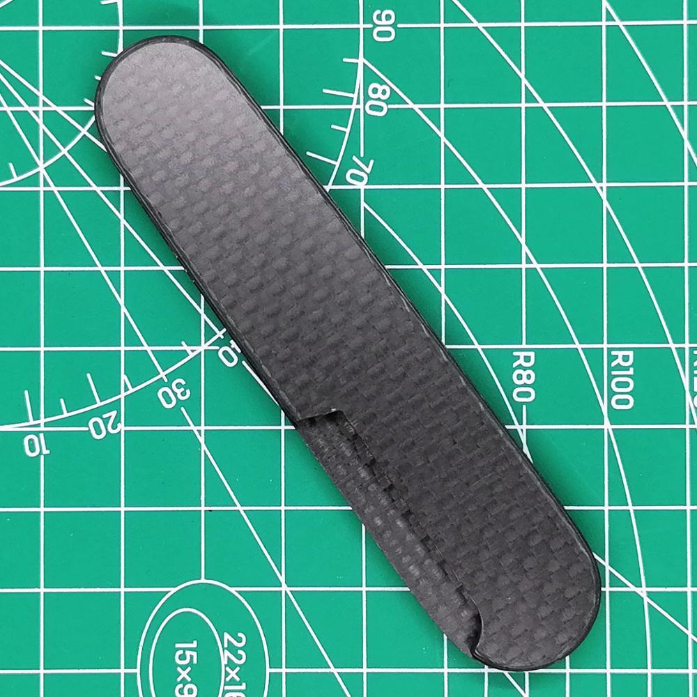 Carbon Fiber Handle Scales Without Cut-Out for 91mm Victorinox Swiss Army Knife