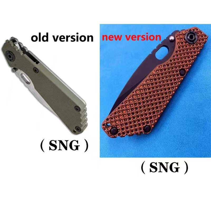 New 1PC Amber PEI Hand Thunder Pattern Handle Scale for STRIDER SNG NEW VERSION