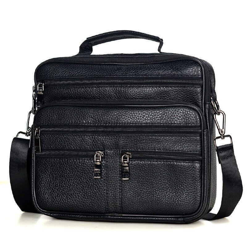 Men Genuine Leather Shoulder Bag Leather Handbags Men's Bag Travel Bag Tote