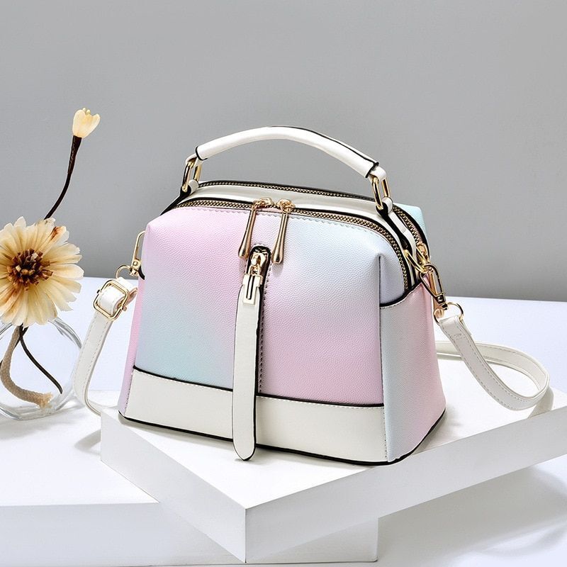 Fashion Bag Gradient Small Tote Crossbody Purse Shoulder Crossbody Bag Polyester