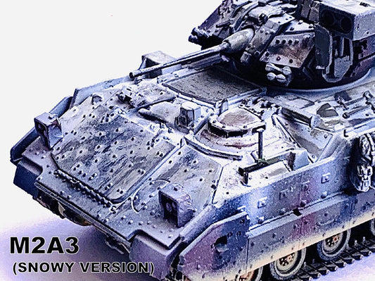 1/72 U.S M2A3 Bradley Infantry Fighting Vehicle Snow Painting Finished Model