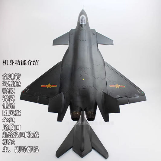 1:32 70CM China J20 Stealth Fighter Airplane Diecast Military Aircraft Model