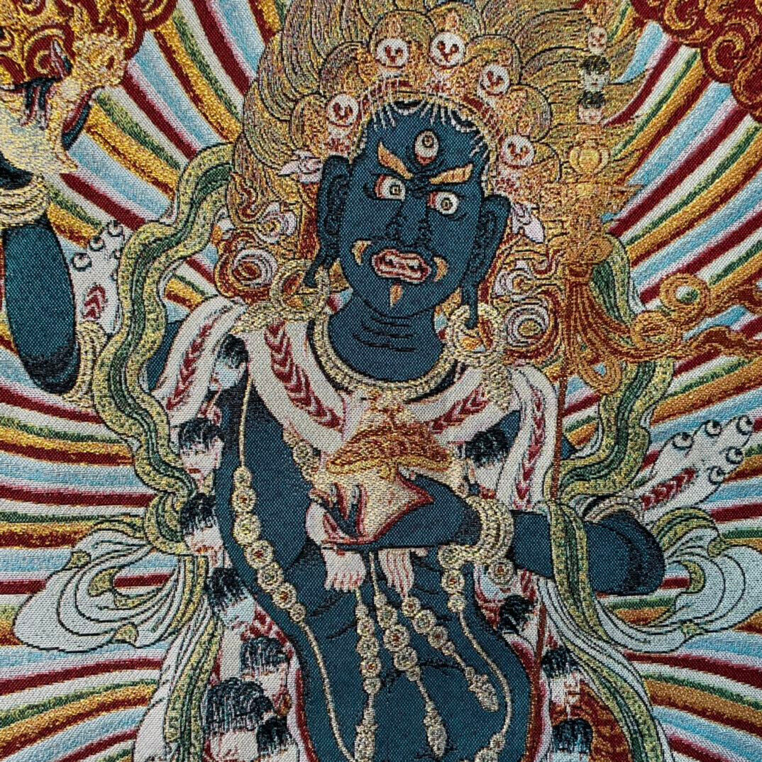 Ancient Tangka Embroidery Guanyin Bodhisattva in Tibet, China 60*90CM(金刚56#)