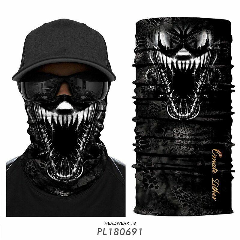 Bandana Mask Neck Gaiter Plaid Hunting Camping Scarf Quick Drying Winter Bicycle